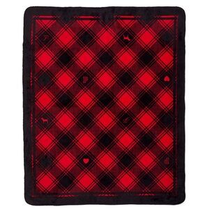 PINK Victoria's Secret Red and Black Plaid Blanket